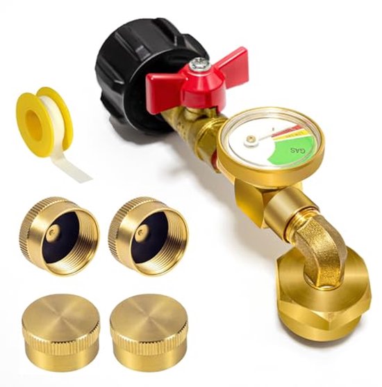 Propaan Navuladapter voor 0,5 kg Tanks - Veilig en Betrouwbaar voor BBQ, Grill en Camping van Merkloos