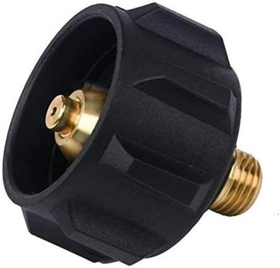 Propaan Regelklep Connector - Gas Adapter - Outdoor Koken - Verstelbare Gasstroom - 10 x 10 x 2 cm - Zwart