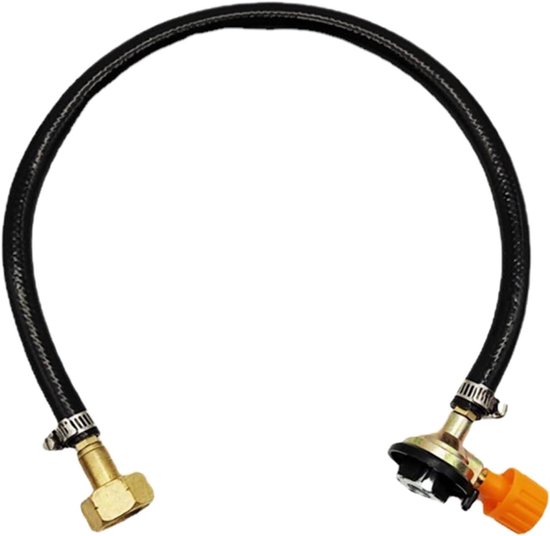 Propaan Tankadapter - Gas Refill Connector - Buiten Koken - Efficiënte Overdracht - 50 cm - Zilver