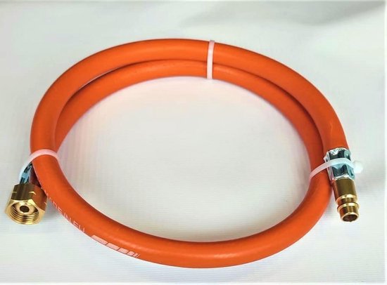 Propaangas en Butaangas Slang 200 cm met Drukaansluiting voor Camping en BBQ van Merkloos