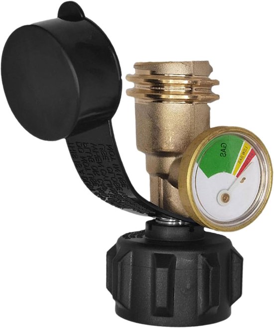 Propaangas Indicator - Gasniveau Meter - Veilig Buiten Koken - Kleurgecodeerd Niveau - Standaard Flessen - Grijs