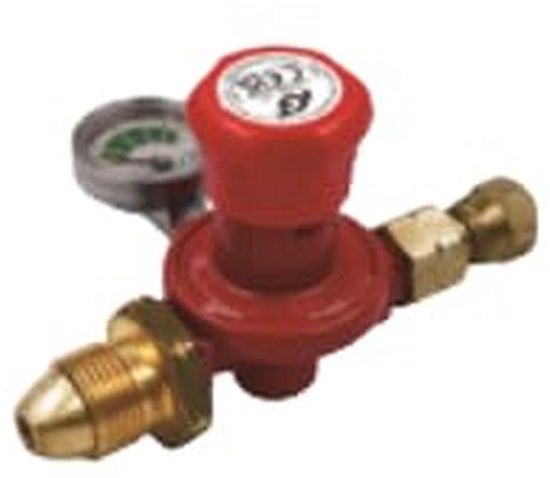 Propaanregelaar Met Gauge - Gasdruk Regelaar - Gasdruk Instellen - Verstelbaar 0.5-4 Bar - 8mm Mondstuk - Zilverkleurig