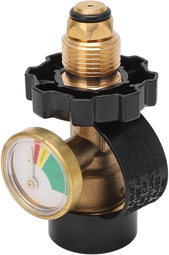 Propaantank Adapter met Niveau-indicator en Lekdetectie - Veilig Gasniveau Meten