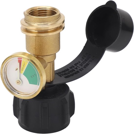 Propan Gas Cilinder Manometers - Propan Tank Gasmeters - Lekdetectie - Niveau-indicatie - Drukmeter - Universele Adapter voor RV Camping Barbecue Oven van Merkloos