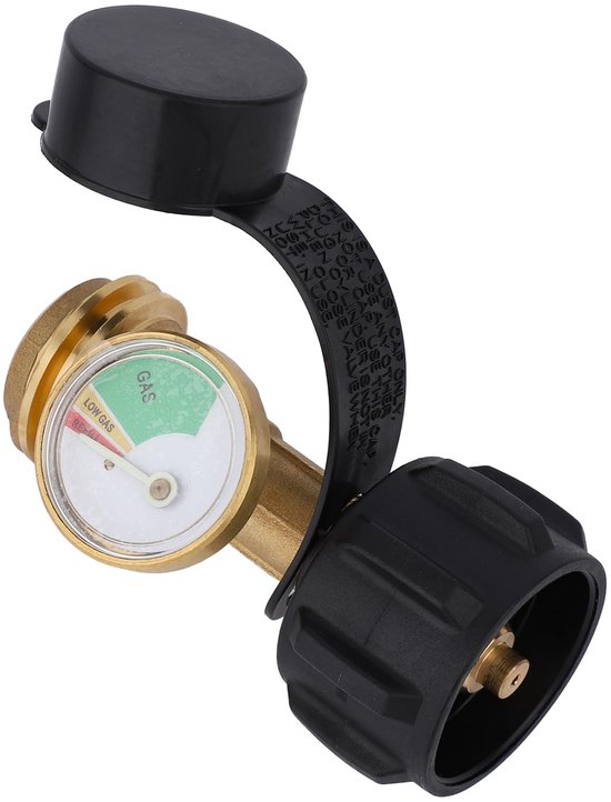 Propane Tank Meter Level Indicator for 5-40lb LP Tanks, Universal Propane Pressure Gauge Color Coded Leak Detector Gas Pressure Gauge with QCC1/Type 1 Connection for BBQ Camper Heating Camping