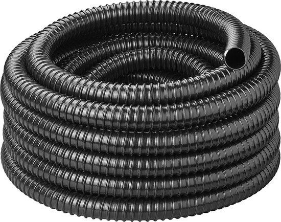 ProPlus Afvalwaterslang - 10 m - Afwatering - Temperatuurbestendig - Flexibel en Uittrekbaar - ø 25 mm - Voor het Geleiden van Afvalwater vanuit caravans/campers, vijvers en zwembaden - Afvoerkanaal - Zwart van ProPlus