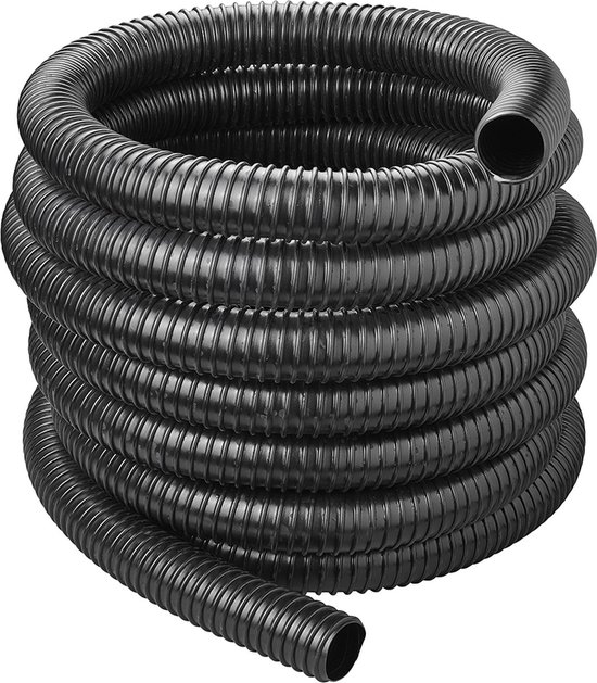 ProPlus Afvalwaterslang - 10 m - Afwatering - Temperatuurbestendig - Flexibel en Uittrekbaar - ø 40 mm - Voor het Geleiden van Afvalwater vanuit caravans/campers, vijvers en zwembaden - Afvoerkanaal - Zwart van ProPlus
