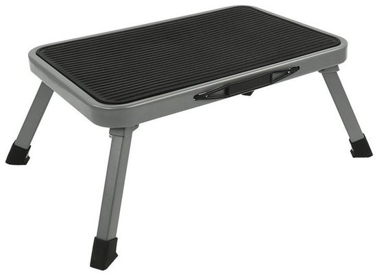 ProPlus Camper/caravan opstapje - inklapbaar - 1 trede - 26 x 38 cm - staal - instaptrapje/opstraptrede/trapje/opstaphulp/instaphulp