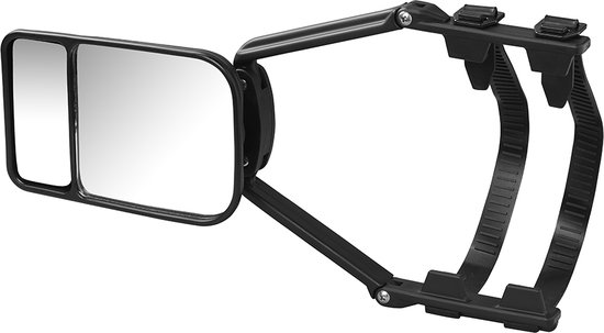 ProPlus Caravanspiegel Duo - Opzetspiegel - Verstelbaar - Universeel voor Links en Rechts - 23 cm - Caravan Accessoires - E-gekeurd - Zwart van ProPlus
