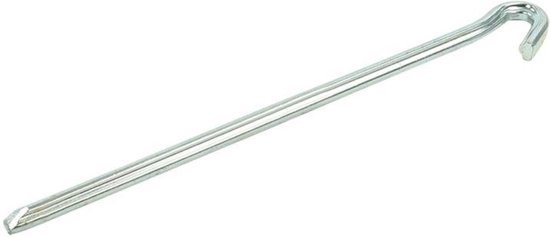 ProPlus Driehoekige rotspen met haak - 30 cm - Staal - Voor rotsachtige bodems van ProPlus