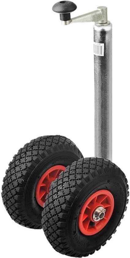 ProPlus Dubbel neuswiel - Kunststof velg - Luchtband - Ø 260 x 85 mm - 48 mm buis - Max. 150 kg van ProPlus