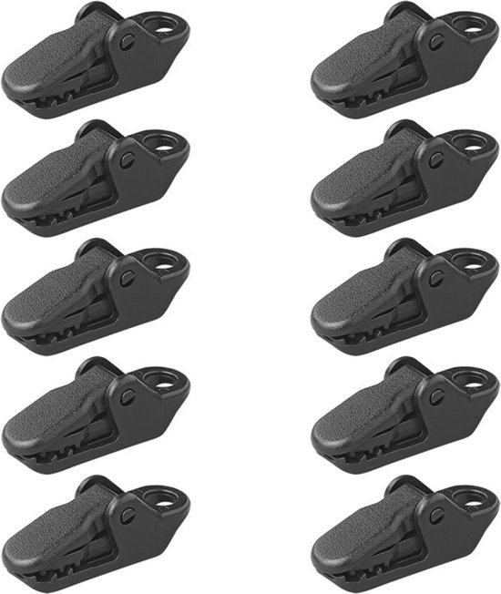 ProPlus Duurzame tenttapijt- en tarpclips - set van 10 stuks - compact en weerbestendig van ProPlus