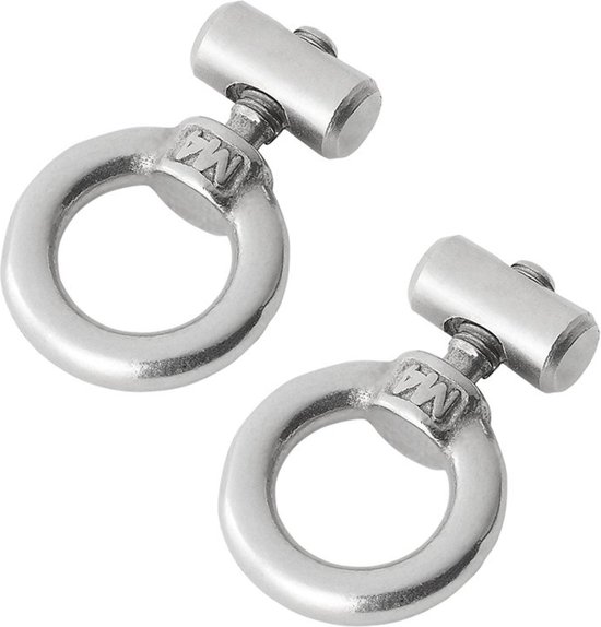 ProPlus Eindstop voor tentrail - RVS - Ø 6-9 mm - Set van 2 van ProPlus