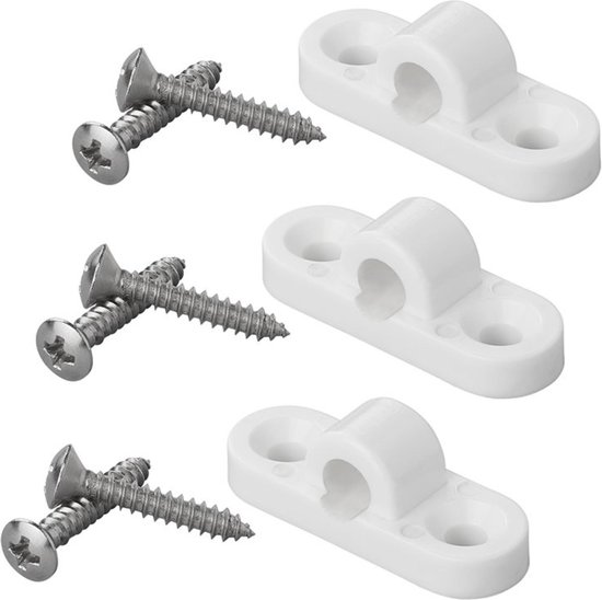 ProPlus Framebevestigingsoog - Kunststof - Horizontale Montage - Set van 3 - Inclusief RVS Schroeven van ProPlus
