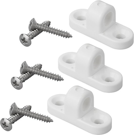 ProPlus Framebevestigingsoog verticaal kunststof - set van 3 stuks - inclusief RVS schroeven van ProPlus