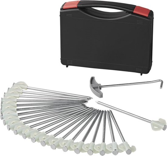 ProPlus Glow-in-the-dark rotspennen - 20 cm - Set van 20 - Inclusief haringtrekker van ProPlus