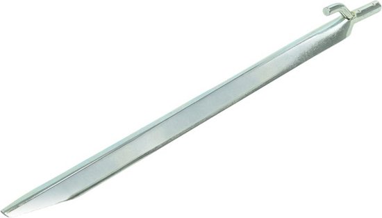 ProPlus Halfronde stalen tentharing met haak - 30 cm - zilver - geschikt voor zachte bodems van ProPlus