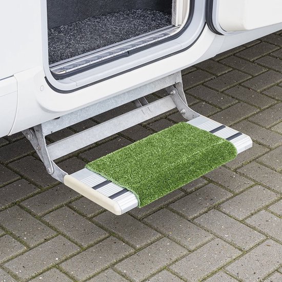 ProPlus Handige mat voor camperopstap - grasgroen - 430 x 370 mm - met spanveren van ProPlus