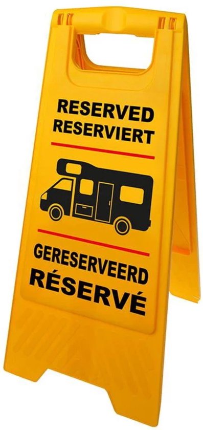 ProPlus Markeerbord "Gereserveerd" - Opvouwbaar - Hoogte 58 cm - Geel van ProPlus