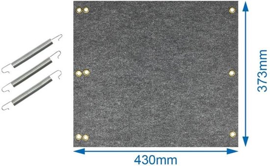 ProPlus Mat voor camper opstapje - weerbestendig - antislip - 430 x 370 mm - grijs van ProPlus