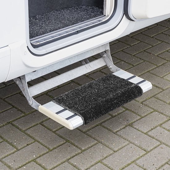 ProPlus Mat voor camper opstapje - weerbestendig - sneldrogend - zwart - 46 x 40 cm van ProPlus