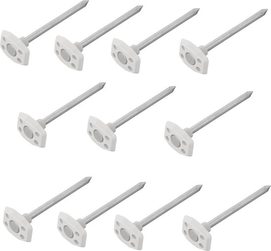 ProPlus Metalen grondzeilpennen - Veiligheidsontwerp - Ø6 mm - 10 cm - Set van 10 van Merkloos