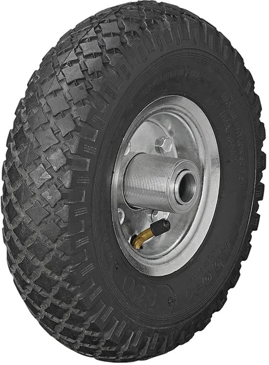 ProPlus Neuswielband 260 x 85 mm – Voor aanhangwagen, boottrailer en paardentrailer – Met metalen velg en luchtband – Zwart
