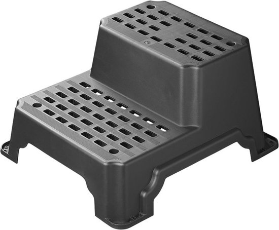 ProPlus Opstapje - 2 treden - kunststof - 70 x 60 x 38 cm - maximaal 200 kg van ProPlus