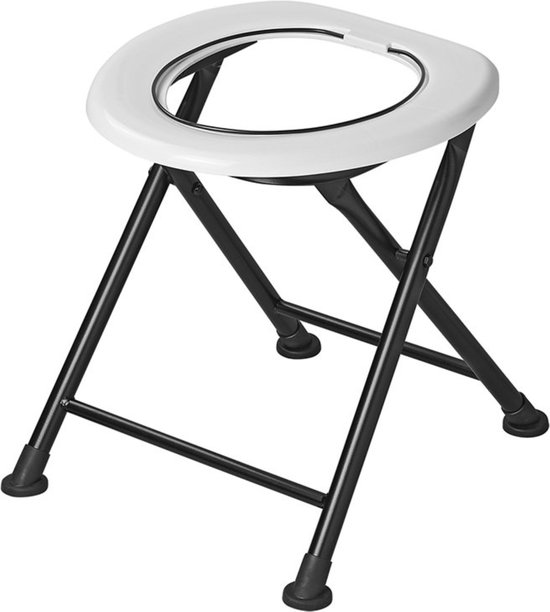 ProPlus Opvouwbaar reistoilet - compact en lichtgewicht - 40 x 37,5 x 43 cm - zwart/wit van ProPlus