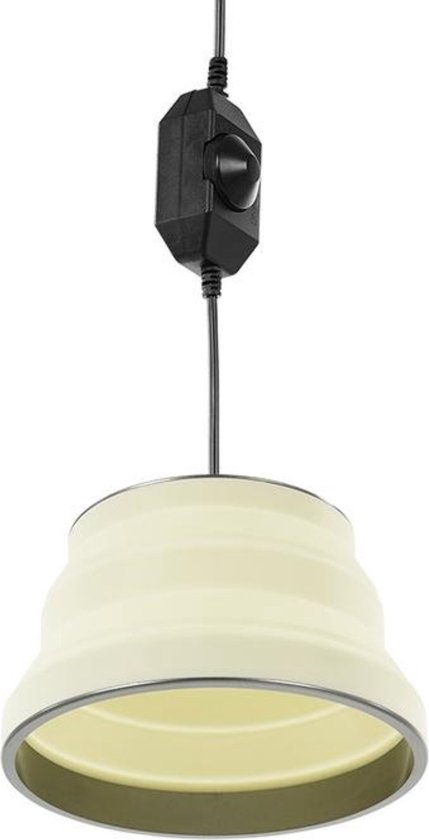 ProPlus Opvouwbare LED hanglamp - siliconen buitenlaag - warmwit licht - Ø 20 cm - wit van ProPlus