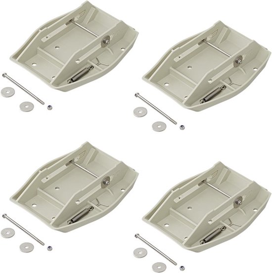 ProPlus Stabilisatievoeten met veer - 27,5 x 20,5 cm - set van 4 - zware kunststof en staal - max. 1500 kg van ProPlus