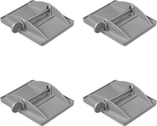ProPlus Stabilisatievoeten XL - Zelfborgend - 175 x 140 mm - Grijs - Set van 4 van ProPlus