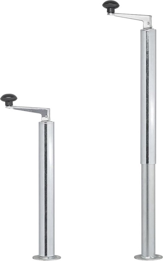 ProPlus Steunpoot - Parkeersteun - Verstelbare Uitdraaisteun - 40 x 65 cm - Stelpoot - Caravan - Gegalvaniseerd - 300 kg Draagvermogen - Ø 48 mm Buisdiameter van ProPlus