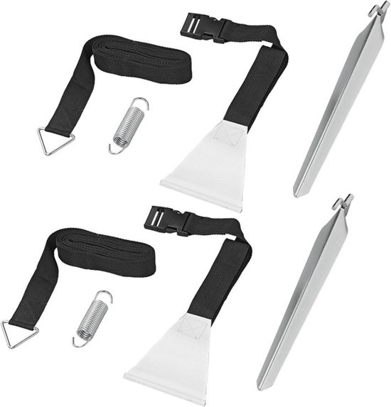 ProPlus Stormbandenset – 3,2 M – Met Peesbevestiging voor Luifelrail - Stormlijnset – Tent Stormkit – Caravan- en camperluifels – Voortenten – Compleet pakket – Incl. stormharingen & veer van ProPlus