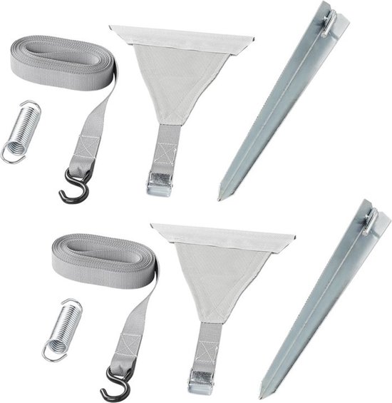ProPlus Stormbandset met peesbevestiging en spanvering - 480 cm - 8-delig van ProPlus