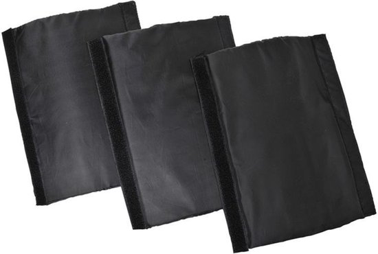 ProPlus Tentbeschermers voor stormband - universeel - klittenbandsluiting - set van 3 - zwart van ProPlus