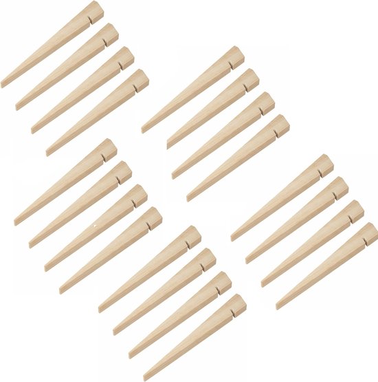 ProPlus Tentharing - 20x stuks - hout - 30 cm - tentpennen/zandharing - robuust - extra stevig van Merkloos