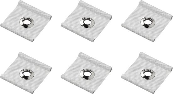 ProPlus Tentrail hangers - met oog - 5-8 mm - set van 6 - wit van ProPlus