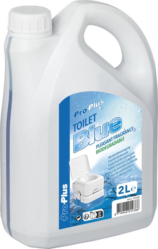 ProPlus toiletvloeistof – 2L – Afvaltanktoevoeging – Draagbaar Toilet – Chemisch Toilet – Campingaccessoires - Blauw van ProPlus