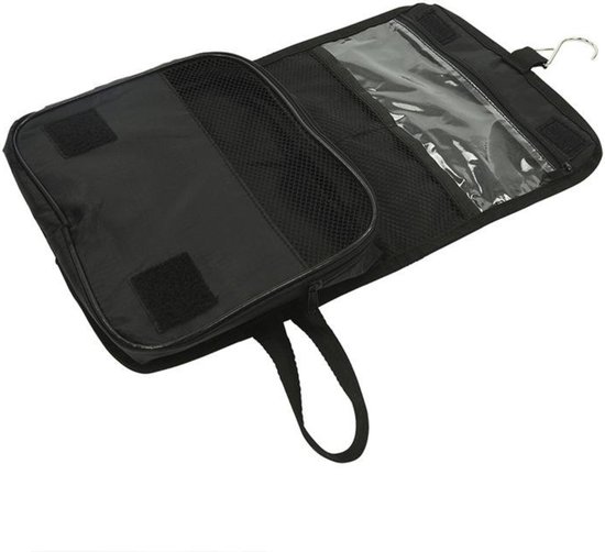 ProPlus Uitklapbare toilettas met ophanghaak - zwart - 18 x 24 x 5,5 cm van ProPlus