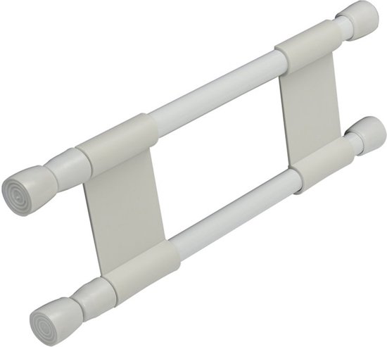 ProPlus Uitschuifbare dubbele vastzetstang - 25,5 tot 43 cm - wit van ProPlus