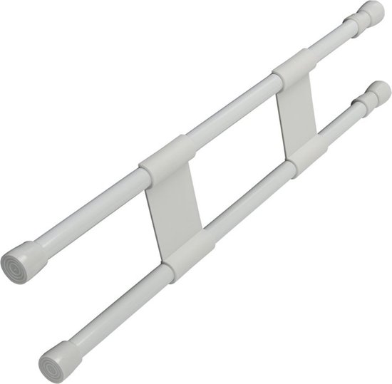 ProPlus Uitschuifbare vastzetstang - dubbel - 41-71 cm - wit van ProPlus