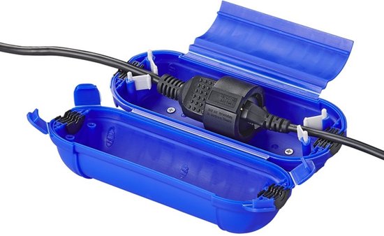 ProPlus Veiligheidsbox voor stekkerverbindingen - IP44 - Ø 6.5 x 21 cm - Blauw van ProPlus