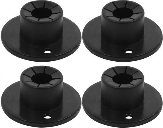 ProPlus Voetenset voor tafelpoten en opstapjes - Ø35 mm - 4 stuks - zwart kunststof van ProPlus
