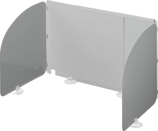 ProPlus Windvrij Kookscherm - 62x24cm - 3 delig - Staal - Inclusief zuignappen - Anti-spatscherm - Vlambeveiligers - Campingscherm - Gasbrandschild - Warmtebeheerscherm - Buitenkeuken – Campingaccessoires van ProPlus