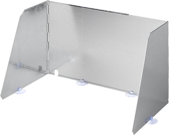 ProPlus Windvrij Kookscherm - 70x32cm - 3 delig - Aluminium - Inclusief zuignappen - Anti-spatscherm - Vlambeveiligers - Campingscherm - Gasbrandschild - Warmtebeheerscherm - Buitenkeuken – Campingaccessoires van ProPlus