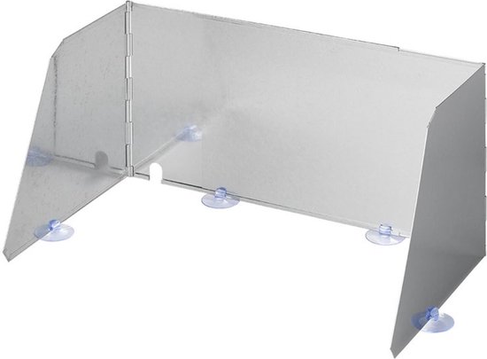 ProPlus Windvrij Kookscherm - 73x24cm - 3 delig - Aluminium - Inclusief zuignappen - Anti-spatscherm - Vlambeveiligers - Campingscherm - Gasbrandschild - Warmtebeheerscherm - Buitenkeuken – Campingaccessoires van ProPlus
