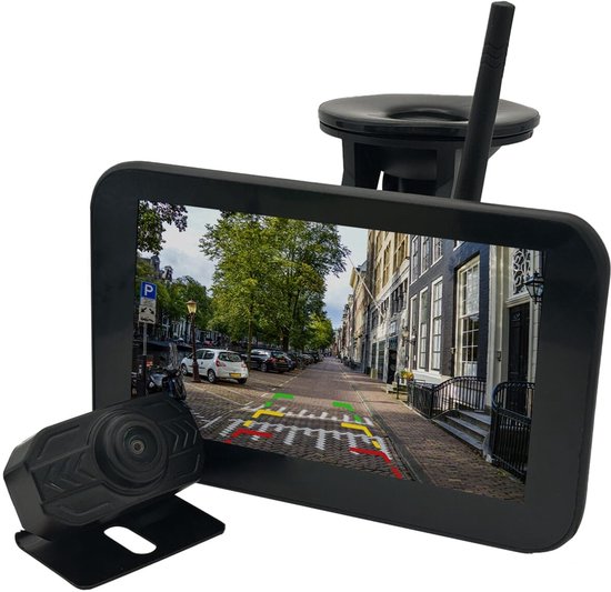 ProRide Draadloze Achteruitrijcamera - 5 Inch LCD Scherm - 9-28V - Complete Set - Auto, Vrachtwagen & Camper van Merkloos