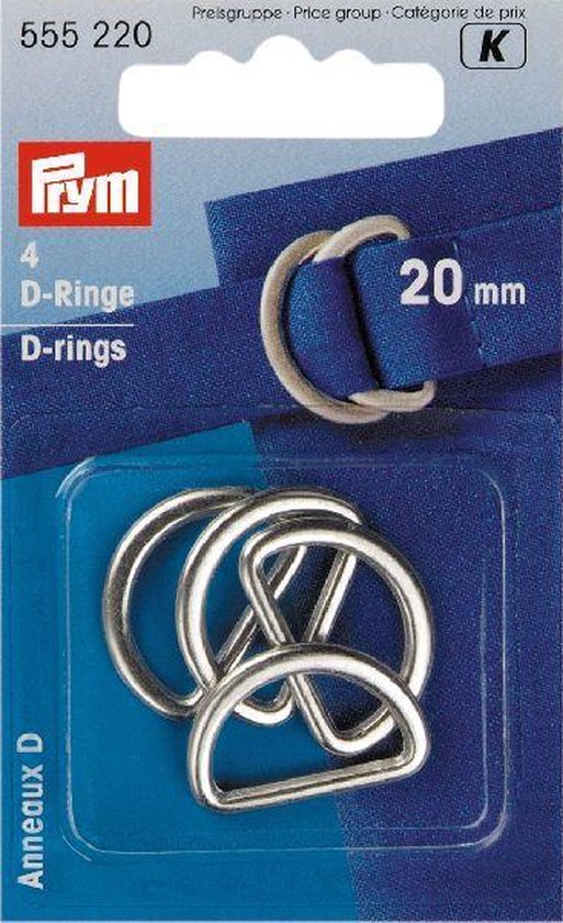 Prym D-Ringen 20mm Zilver van Prym