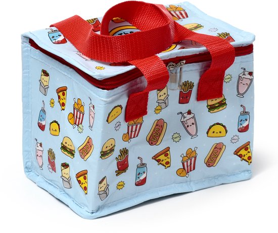Puckator Kleine lunch koeltas - Food Kingdom print - 20 x 15 x 14 cm - 4,7 liter van Puckator